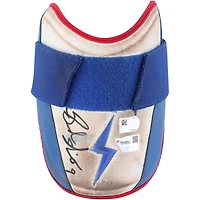 Brandon Nimmo New York Mets Autographed Game-Used White Bruce Bolt Elbow Guard from the 2023 MLB Season