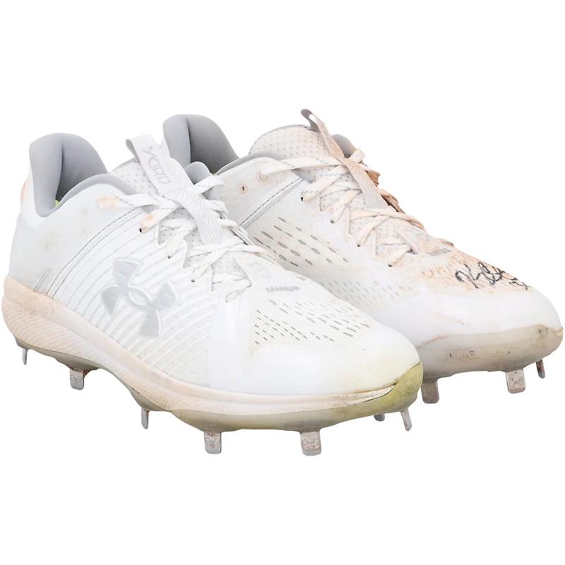 Kerry Carpenter Detroit Tigers Autographed Game-Used White Under Armour Cleats from the 2023 MLB Season - RG13309520-21