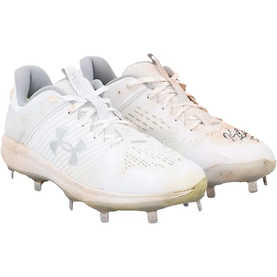Kerry Carpenter Detroit Tigers Autographed Game-Used White Under Armour Cleats from the 2023 MLB Season - RG13309520-21