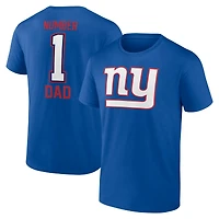 Men's Royal New York Giants Father's Day #1 Dad T-Shirt