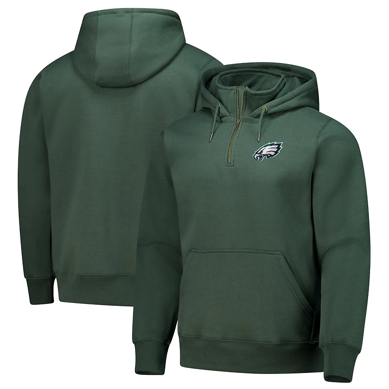 Unisex Dunbrooke Green Philadelphia Eagles Defender Quarter-Zip Hoodie