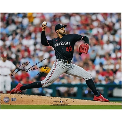Pablo Lopez Minnesota Twins Autographed 16" x 20" Pitching Photograph