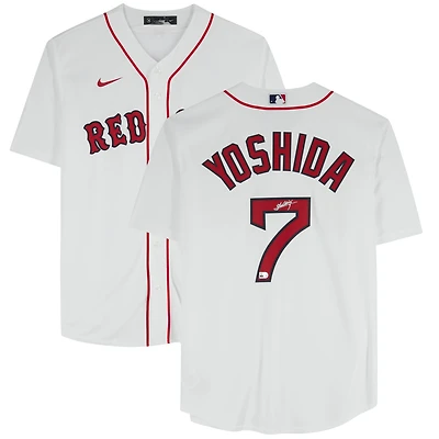 Masataka Yoshida Boston Red Sox Autographed Nike White Replica Jersey