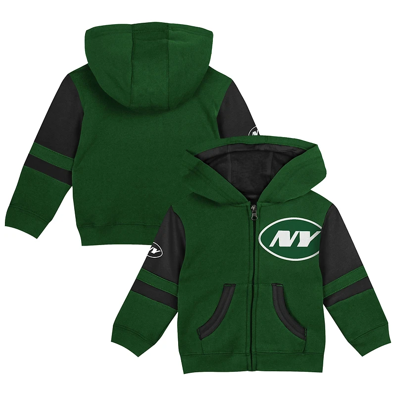 Preschool Green New York Jets Stadium Color Block Full-Zip Hoodie