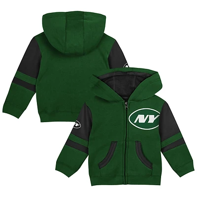 Preschool Green New York Jets Stadium Color Block Full-Zip Hoodie