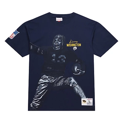 Men's Mitchell & Ness Kenny Washington Black Los Angeles Rams Vintage Short Sleeve T-Shirt