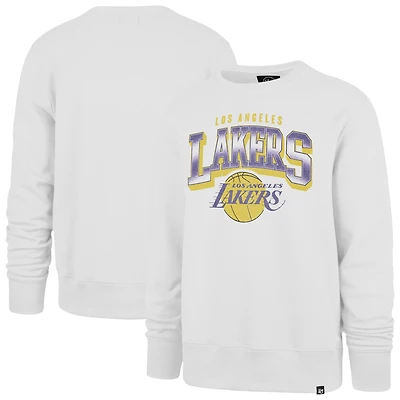 Men's '47 White Los Angeles Lakers Spotlight Headline Pullover Sweatshirt
