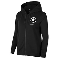 Women's Nike Black Army Black Knights 2024 Rivalry Collection Tri-Blend Full-Zip Hoodie