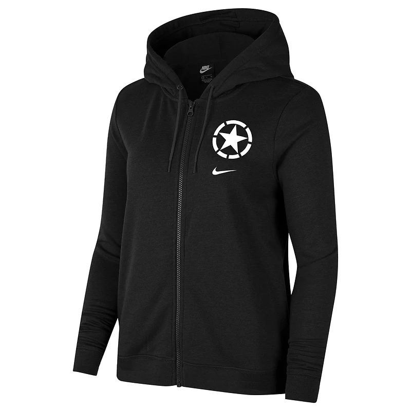 Women's Nike Black Army Black Knights 2024 Rivalry Collection Tri-Blend Full-Zip Hoodie