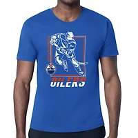 Men's Starter Royal Edmonton Oilers Player Grid T-Shirt