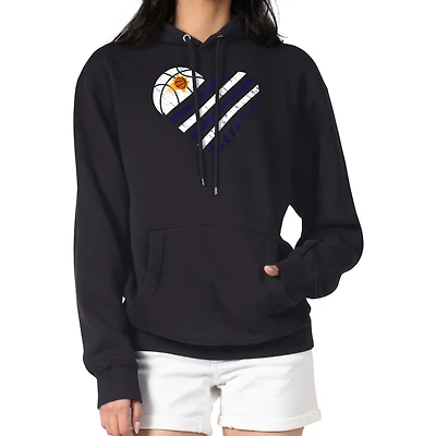 Women's G-III 4Her by Carl Banks  Black Phoenix Suns Heart Pullover Hoodie