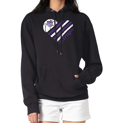 Women's G-III 4Her by Carl Banks Sacramento Kings Heart Pullover Hoodie