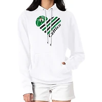Women's G-III 4Her by Carl Banks  White Boston Celtics Heart Pullover Hoodie