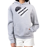 Women's G-III 4Her by Carl Banks  Heather Gray San Antonio Spurs Heart Pullover Hoodie
