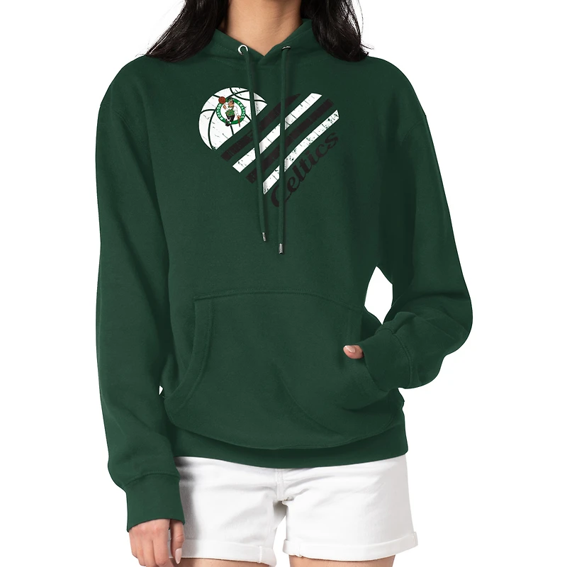 Women's G-III 4Her by Carl Banks  Green Boston Celtics Heart Pullover Hoodie