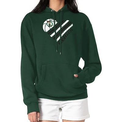 Women's G-III 4Her by Carl Banks  Green Boston Celtics Heart Pullover Hoodie