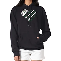 Women's G-III 4Her by Carl Banks  Black Milwaukee Bucks  Heart Pullover Hoodie