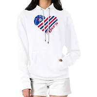 Women's G-III 4Her by Carl Banks  White Philadelphia 76ers Heart Pullover Hoodie