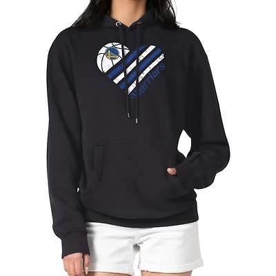 Women's G-III 4Her by Carl Banks Golden State Warriors Heart Pullover Hoodie