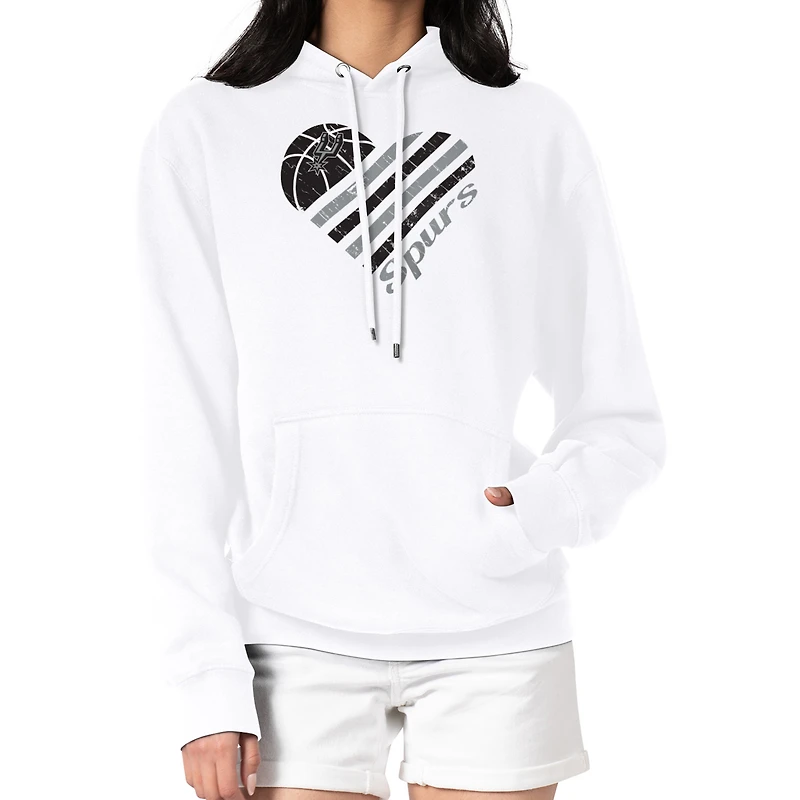 Women's G-III 4Her by Carl Banks San Antonio Spurs Heart Pullover Hoodie