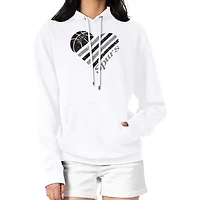 Women's G-III 4Her by Carl Banks San Antonio Spurs Heart Pullover Hoodie