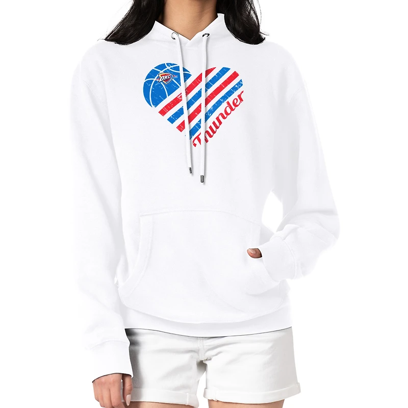 Women's G-III 4Her by Carl Banks Oklahoma City Thunder Heart Pullover Hoodie