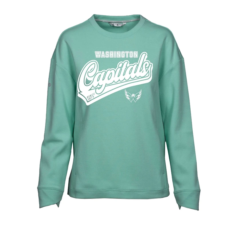 Women's Levelwear Mint Washington Capitals Fiona Sweep Pullover Sweatshirt