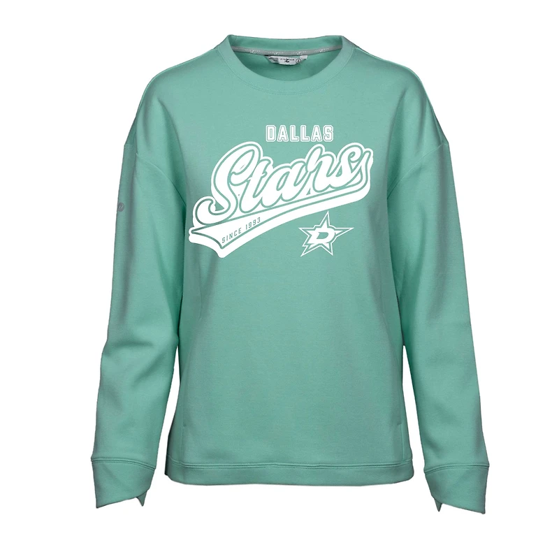 Women's Levelwear Mint Dallas Stars Fiona Sweep Pullover Sweatshirt