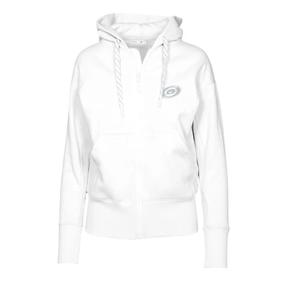 Women's Levelwear White Carolina Hurricanes Gardinia Core Full-Zip Hoodie Jacket