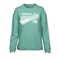 Women's Levelwear Mint Minnesota Timberwolves Fiona Sweep Pullover Sweatshirt