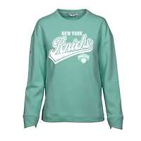 Women's Levelwear Mint New York Knicks Fiona Sweep Pullover Sweatshirt
