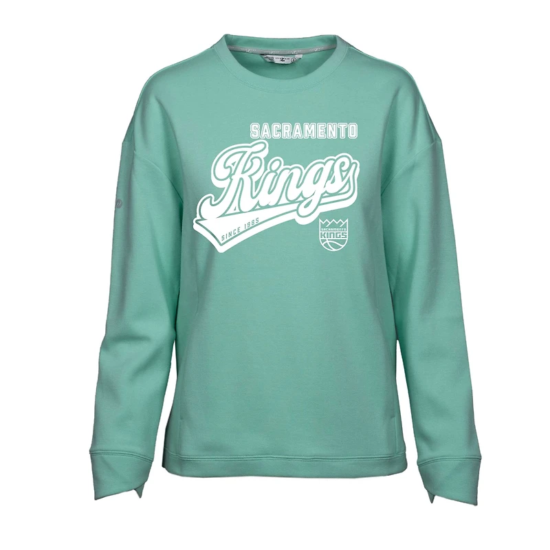 Women's Levelwear Mint Sacramento Kings Fiona Sweep Pullover Sweatshirt