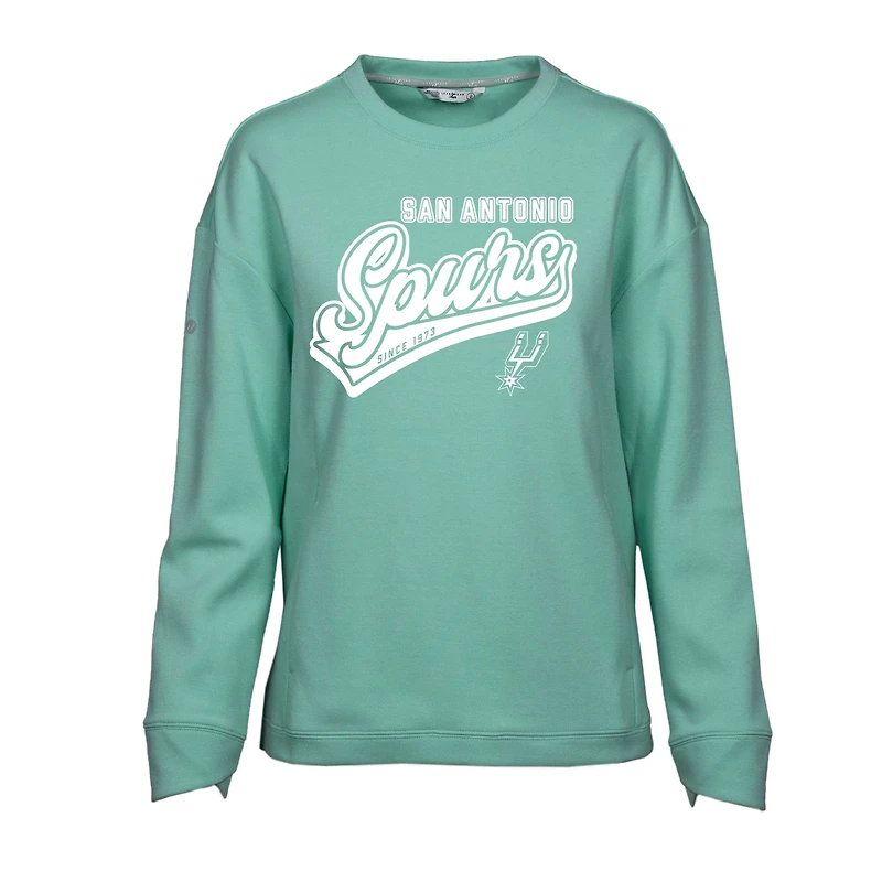 Women's Levelwear Mint San Antonio Spurs Fiona Sweep Pullover Sweatshirt