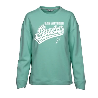 Women's Levelwear Mint San Antonio Spurs Fiona Sweep Pullover Sweatshirt