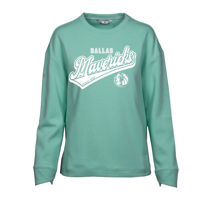 Women's Levelwear Mint Dallas Mavericks Fiona Sweep Pullover Sweatshirt