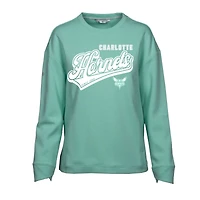 Women's Levelwear Mint Charlotte Hornets Fiona Sweep Pullover Sweatshirt