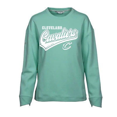 Women's Levelwear Mint Cleveland Cavaliers Fiona Sweep Pullover Sweatshirt