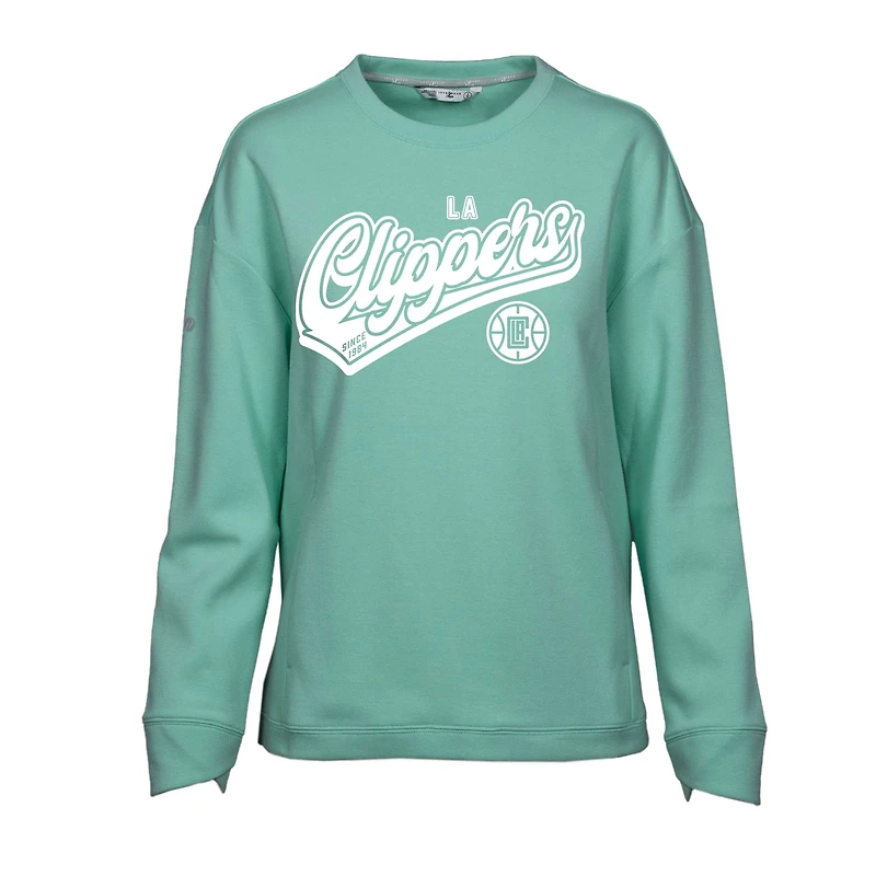 Women's Levelwear Mint LA Clippers Fiona Sweep Pullover Sweatshirt