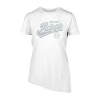 Women's Levelwear White Detroit Pistons Birch Sweep T-Shirt
