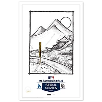 Los Angeles Dodgers vs. San Diego Padres 2024 MLB World Tour Seoul Series 24" x 36" Sketch Limited Edition Art Print