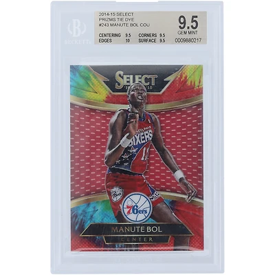 Manute Bol Philadelphia 76ers 2014-15 Panini Select Tie Dye Prizm #243 #5/25 BGS Authenticated 9.5 Card - 9.5,9.5,10,9.5 Subgrades