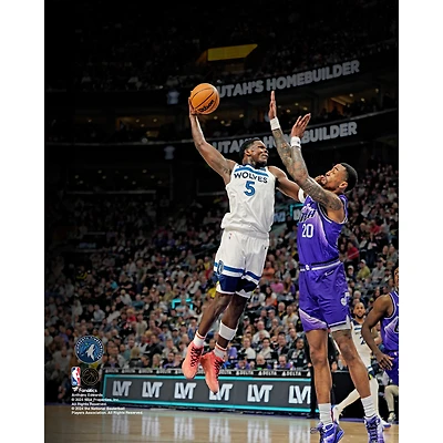 Anthony Edwards Minnesota Timberwolves Unsigned Dunk vs. Utah Jazz Photograph