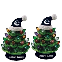 Vancouver Canucks 2-Pack 4" Ceramic LED Christmas Tree Set