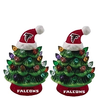 Atlanta Falcons 2-Pack 4" Ceramic LED Christmas Tree Set