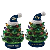 Georgia Tech Yellow Jackets 2-Pack 4" Ceramic LED Christmas Tree Set
