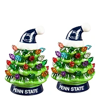 Penn State Nittany Lions 2-Pack 4" Ceramic LED Christmas Tree Set