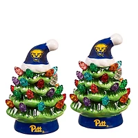 Pitt Panthers 2-Pack 4" Ceramic LED Christmas Tree Set
