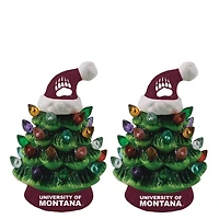 Montana Grizzlies 2-Pack 4" Ceramic LED Christmas Tree Set