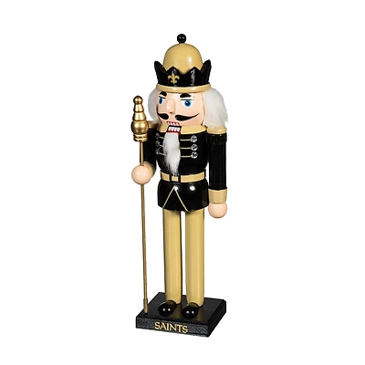 New Orleans Saints 12" Wooden Nutcracker Statue