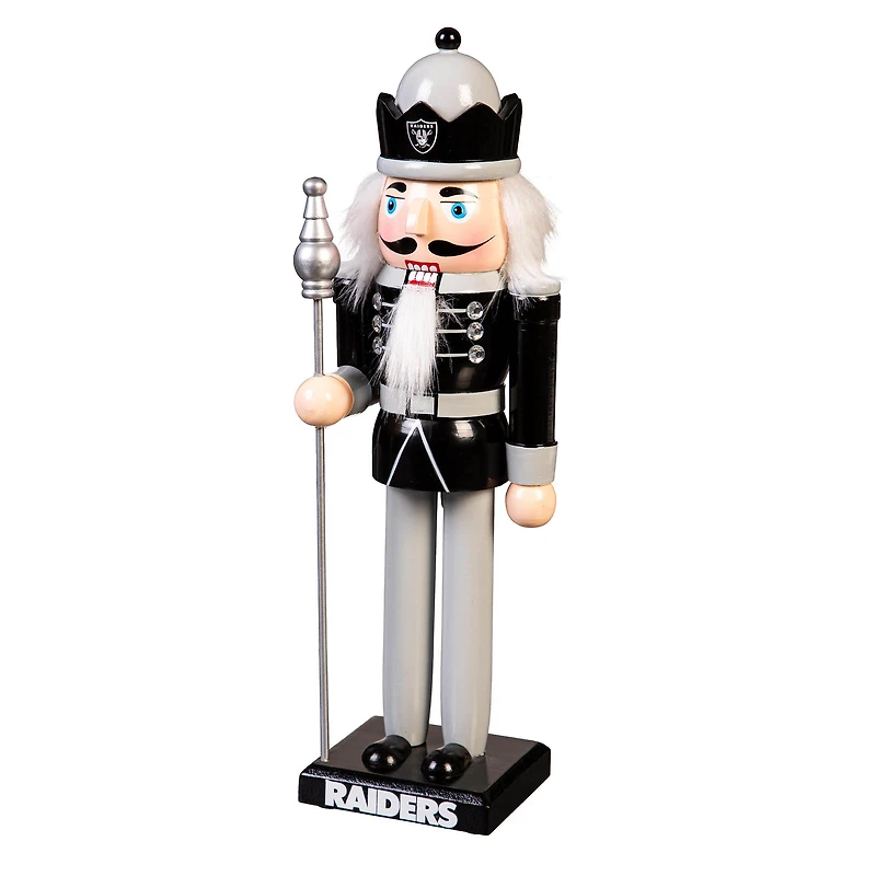 Las Vegas Raiders 12" Wooden Nutcracker Statue